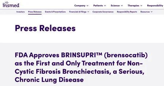 截图来源:Insmed官网
