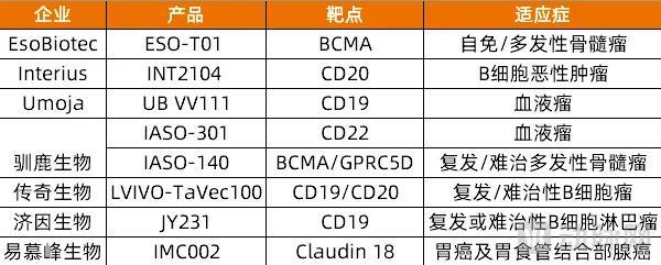 国内外慢病毒路线代表企业(资料来源:动脉网不完全统计)