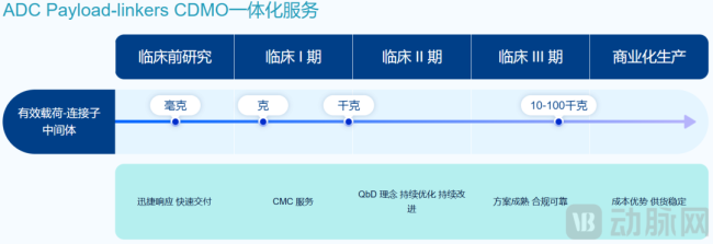 皓元医药的Payload-Linker一体化服务业务（资料来源：公司官网）