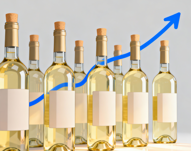 逆增50%,干白会是点燃葡萄酒反弹的星火吗?