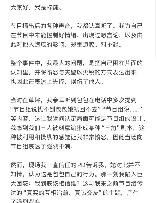 王梓莼称没霸凌任何人：我的情绪反应源于自我保护