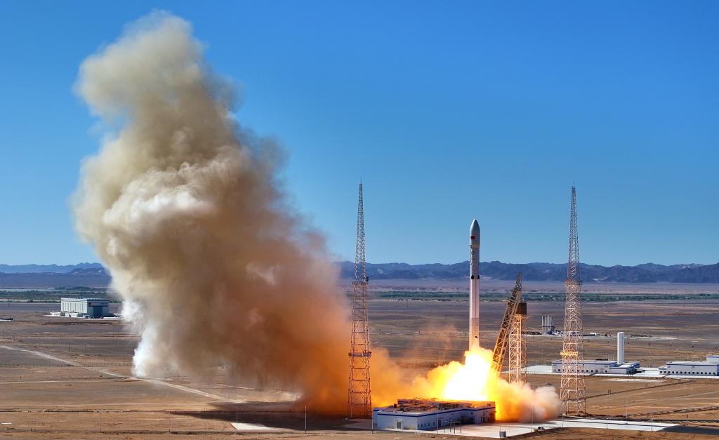 1 Haziran saat 16:40'ta, Uzun Mart 12 B-Yuan-1 taşıyıcı roketi Dongfeng Ticari Havacılık ve Uzay İnovasyon Test Bölgesinden fırlatıldı. Xinhua Haber Ajansı (Wang Jiangbo) Fotoğraf)