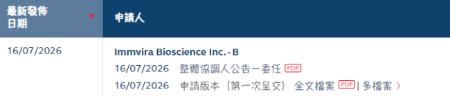 亦诺微医药 再次递表港交所拟主板IPO