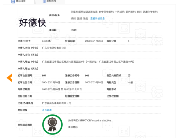 “原研一致、好德快、速复康、嘉效”是药品商标,律师称“商标合法≠使用合法”