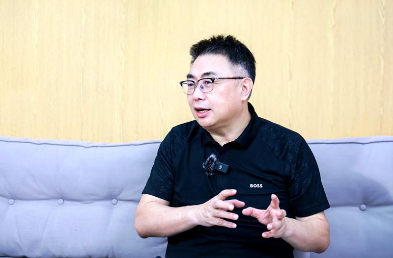 汇川技术董事长朱兴明接受采访。受访方供图