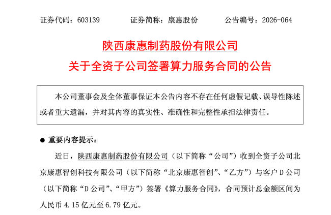 17亿算力大单的代号迷雾:康惠股份A、G、D三张“面具”背后,谁在下单?
